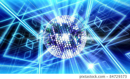 Mirror Ball Disco Club Dance Glitter 3D Illustration Background Back 84729373