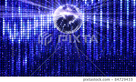 Mirror Ball Disco Club Dance Glitter 3D Illustration Background Back 84729433