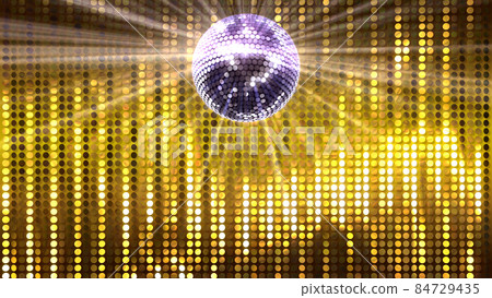 Mirror Ball Disco Club Dance Glitter 3D Illustration Background Back 84729435