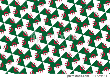Simple geometric pattern in the colors of the national flag of Algeria Simple geometric pattern in the colors of the national flag of Algeria 84729481