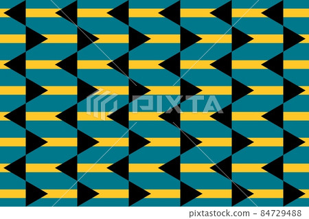 Simple geometric pattern in the colors of the national flag of Bahamas 84729488