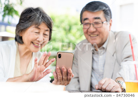 Senior couple wheelchair date Senior couple wheelchair date 84730046
