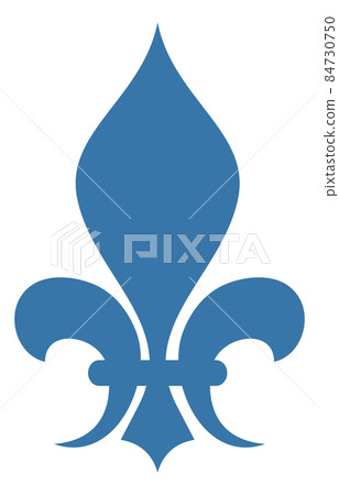 French royal sign. Heraldic lily emblem. Vintage flower symbol French royal sign. Heraldic lily emblem. Vintage flower symbol 84730750