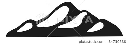 High hill range icon. Mountain landscape logo 84730888