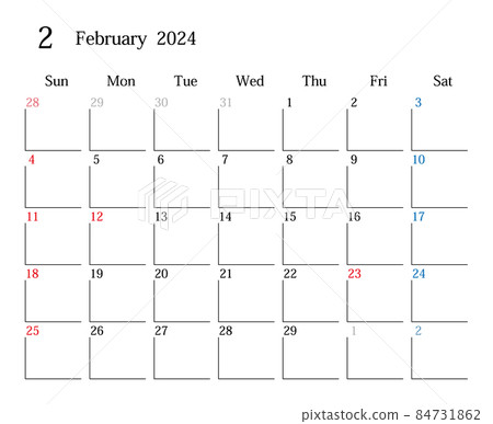 February 2024, Japanese calendar 84731862