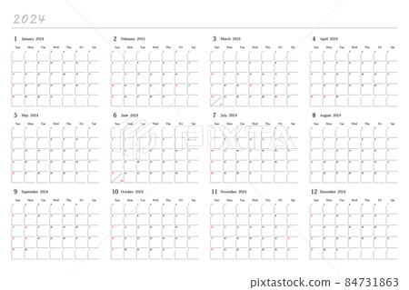 2024 Japan Annual Calendar 84731863