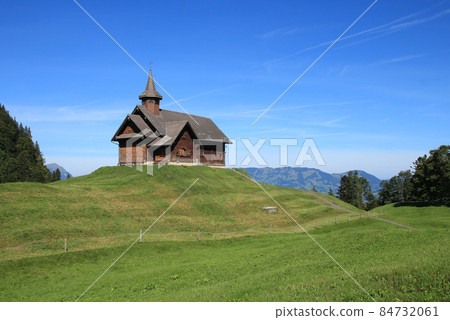 Timber chapel in Stoos, Schwyz. 84732061