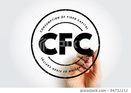 CFC - Consumption of fixed capital acronym with marker, business concept background 84732212
