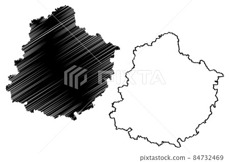 Sarthe Department (France, French Republic, Pays de la Loire region) map vector illustration, scribble sketch Sarthe map Sarthe Department (France, French Republic, Pays de la Loire region) map vector illustration, scribble sketch Sarthe map 84732469