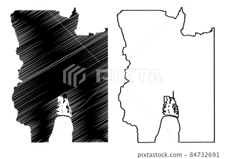 Bear Lake County, Idaho (U.S. county, United States of America, USA, U.S., US) map vector illustration, scribble sketch Bear Lake map 84732691