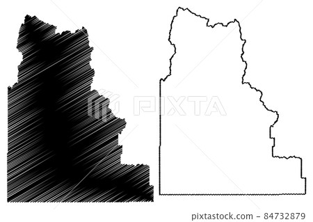 Camas County, Idaho (U.S. county, United States of America, USA, U.S., US) map vector illustration, scribble sketch Camas map 84732879