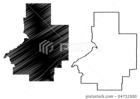 Butte County, Idaho (U.S. county, United States of America, USA, U.S., US) map vector illustration, scribble sketch Butte map 84732880