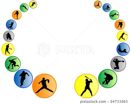 棒球圖標框架 84733865