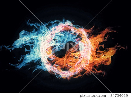 Abstract background with swirling flames and smoke 84734029