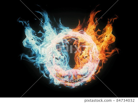 Abstract background with swirling flames and smoke Abstract background with swirling flames and smoke 84734032