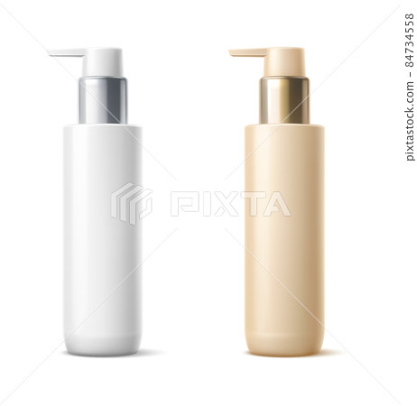 Pump bottle mockup. Cosmetic package blank template Pump bottle mockup. Cosmetic package blank template 84734558
