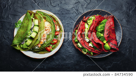 Diet spinach pancake Diet spinach pancake 84734590