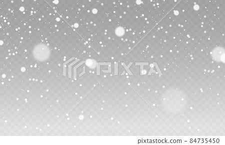 Realistic falling snow or snowflakes. Snow flakes, snow background. heavy snowfall, snowflakes in different shapes and forms. Realistic falling snow or snowflakes. Snow flakes, snow background. heavy snowfall, snowflakes in different shapes and forms. 84735450
