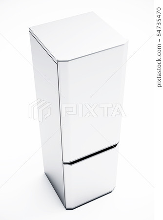 metal refrigerator isolated on white background 84735470