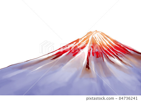 Mt. Fuji at dawn turns red little by little Mt. Fuji at dawn turns red little by little 84736241