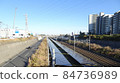 Solar panels, Kita Chiba Road, Hokuso Line and Chiba New Town [photographed in December 2021] 84736989
