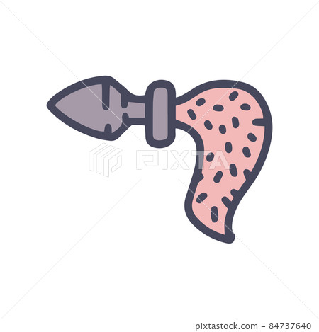 anal tail color vector doodle simple icon anal tail color vector doodle simple icon 84737640