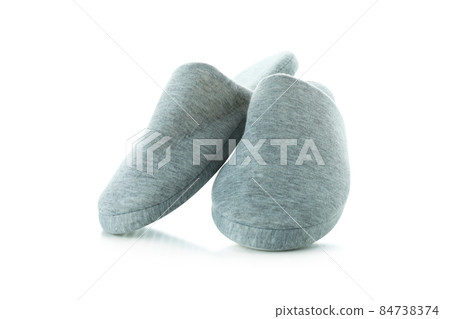 Pair of house slippers isolated on white background Pair of house slippers isolated on white background 84738374