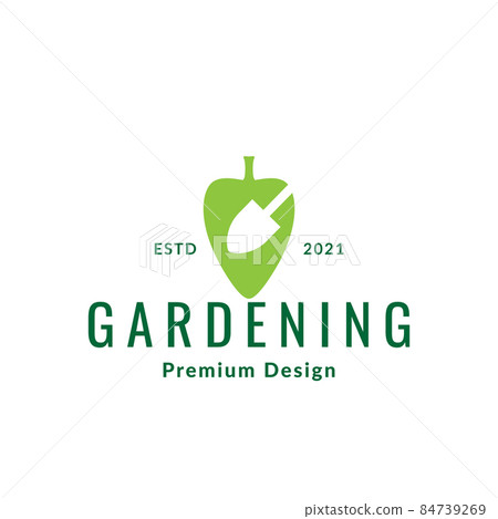 negative space shovel garden with fruit logo symbol icon vector graphic design illustration idea creative negative space shovel garden with fruit logo symbol icon vector graphic design illustration idea creative 84739269