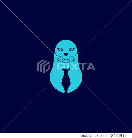 negative space seals with fish logo symbol icon vector graphic design illustration idea creative negative space seals with fish logo symbol icon vector graphic design illustration idea creative 84739311