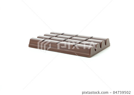 Tasty chocolate bar isolated on white background Tasty chocolate bar isolated on white background 84739502