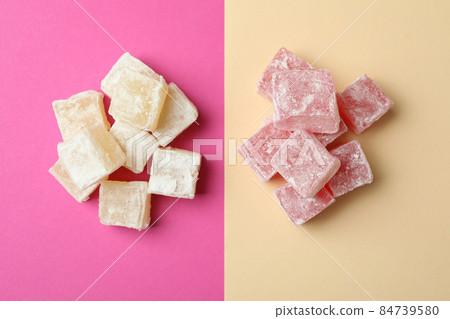Delicious turkish delight on two tone background 84739580