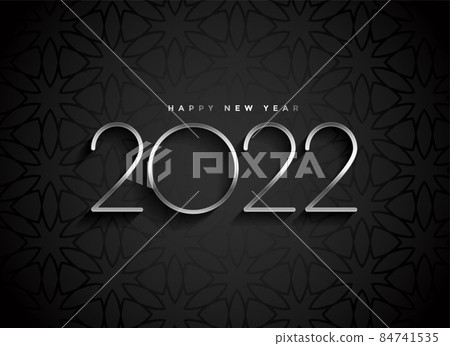 happy new year 2022 silver text on black background 84741535