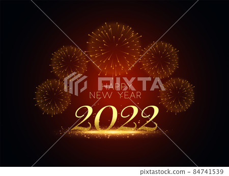 happy new year 2022 party flyer with firework display happy new year 2022 party flyer with firework display 84741539