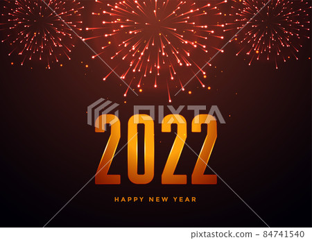 happy new year 2022 party flyer with firework background happy new year 2022 party flyer with firework background 84741540