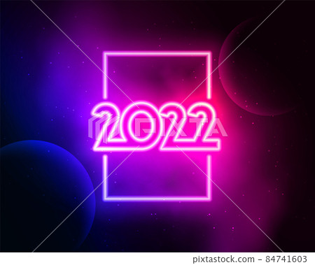 glowing neon 2022 cosmic style new year wallpaper glowing neon 2022 cosmic style new year wallpaper 84741603