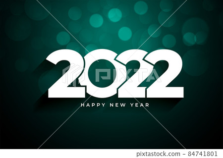 2022 happy new year creative flat greeting on bokeh background 2022 happy new year creative flat greeting on bokeh background 84741801