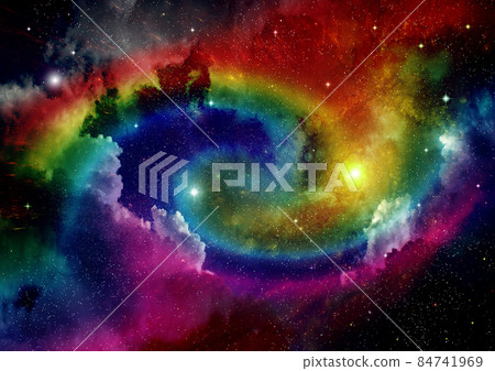 galaxy in a free space. 3D rendering galaxy in a free space. 3D rendering 84741969