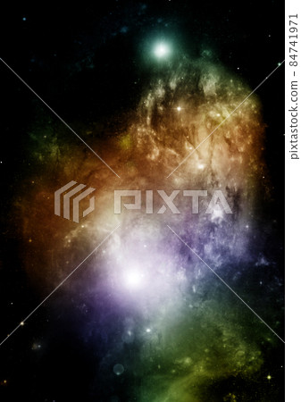 galaxy in a free space. 3D rendering galaxy in a free space. 3D rendering 84741971