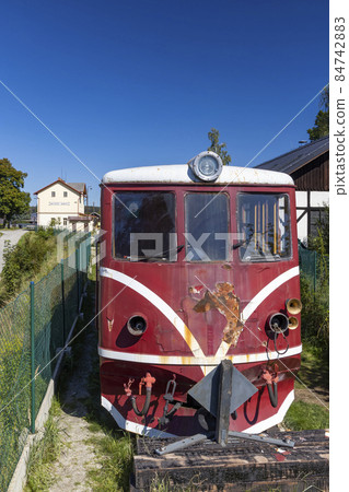 Narrow gauge railway Jindrichuv Hradec to Nova Bystrice, station Nova Bystrice, Czech Republic Narrow gauge railway Jindrichuv Hradec to Nova Bystrice, station Nova Bystrice, Czech Republic 84742883