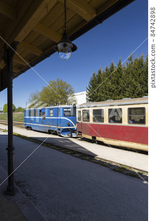 Narrow gauge railway Jindrichuv Hradec to Nova Bystrice, station Nova Bystrice, Czech Republic 84742898