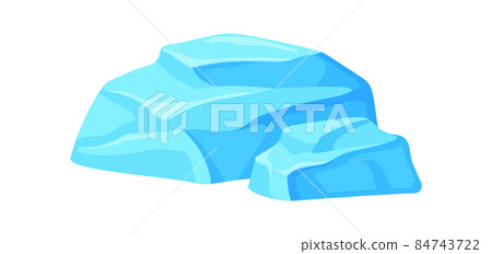 Splinter ice. Cartoon freez piece, part of freezing sea, flat vector illustration 84743722