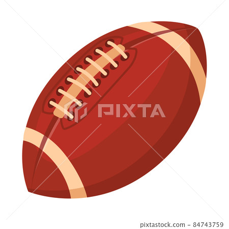 Rugby ball. American football games, vector Illustration 84743759