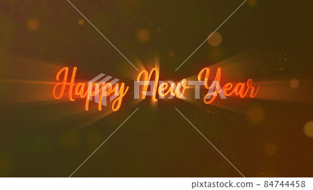 Happy New Year Red and gold background Happy New Year Red and gold background 84744458
