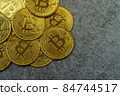 Cryptocurrency cryptocurrency coins placed on concrete 84744517