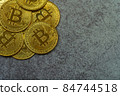 Cryptocurrency cryptocurrency coins placed on concrete 84744518