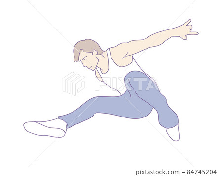 FreeRunning Extreme sport  jumping on skyscrapers free running vector. 84745204