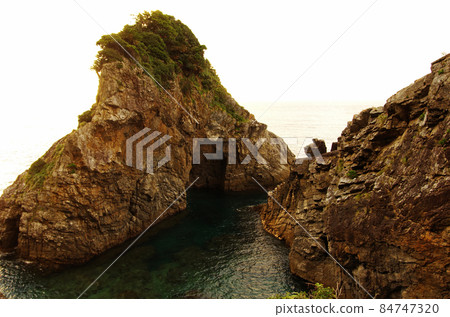 The beauty of the cliffs from the Tokuhama Observatory in Yamato Village, Amami 84747320