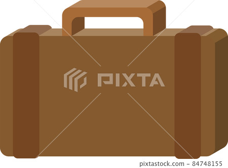 A simple left-sided isometric style travel trunk icon for schedule management. A simple left-sided isometric style travel trunk icon for schedule management. 84748155