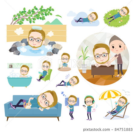 一組白人男子穿著運動服放鬆 84751883