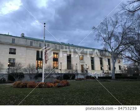 美國國家科學院,建築和烏雲全景 美國國家科學院,建築和烏雲全景 84753239